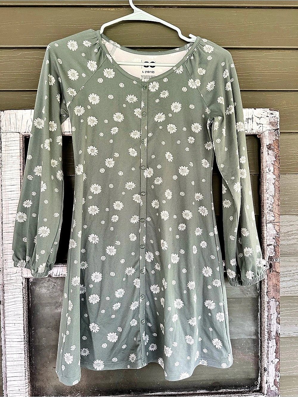 Girls SO Floral Long Sleeve Dress Size Large (10/12) Like New